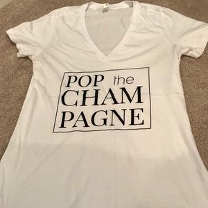 Tops - Pop the Champagne V-Neck Tee Tops - Pop the Champagne V-Neck Tee